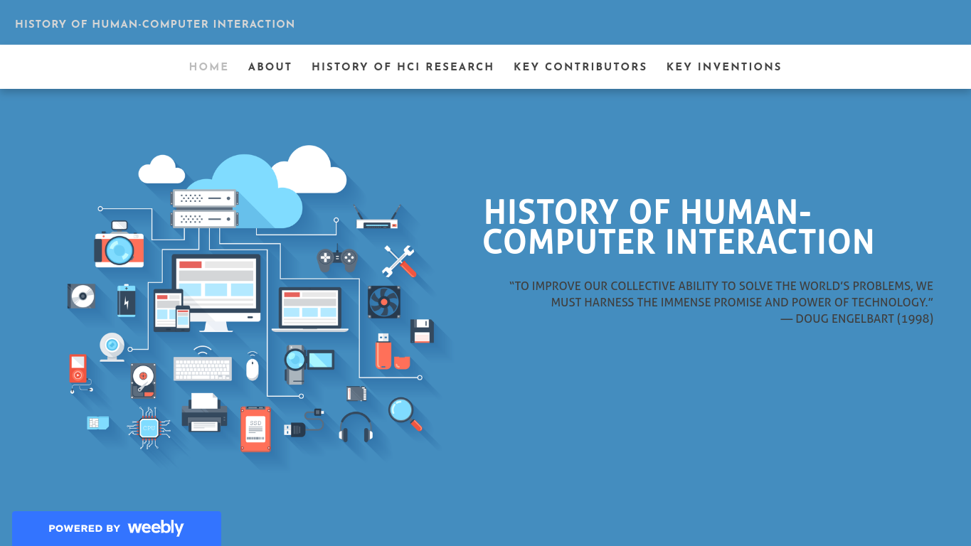 Homepage webpage layout